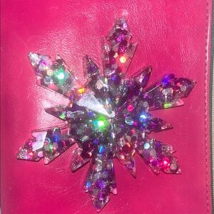 Purple and Silver Glitter Snowflake